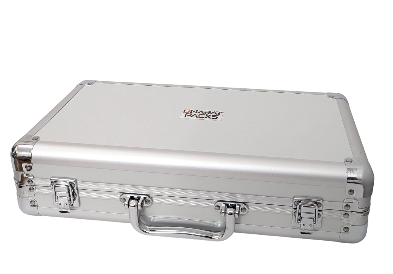 Aluminum Watch Case – Watch Storage Box with Leather Pillows & EVA Foam – Travel & Organizer Case (10 Slots) (Transparent)